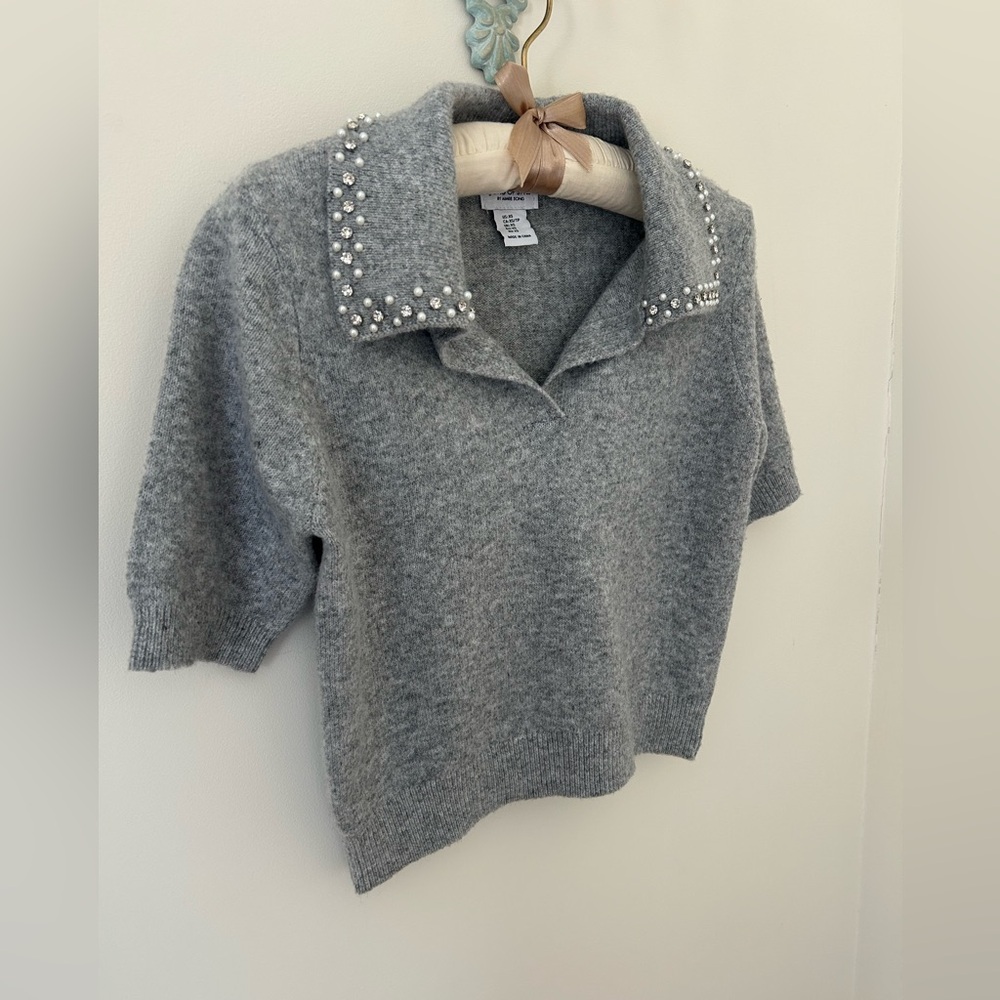 Song of Style Gray Knit Sweater with Pearl and Rhinestone Details
Size: XS
NWT - Picture 7 of 15